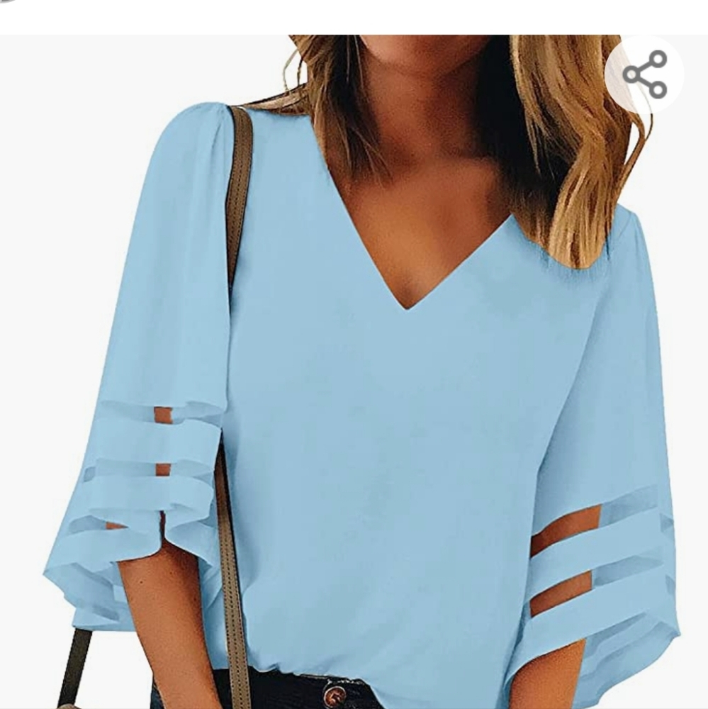 Baby blue blouse